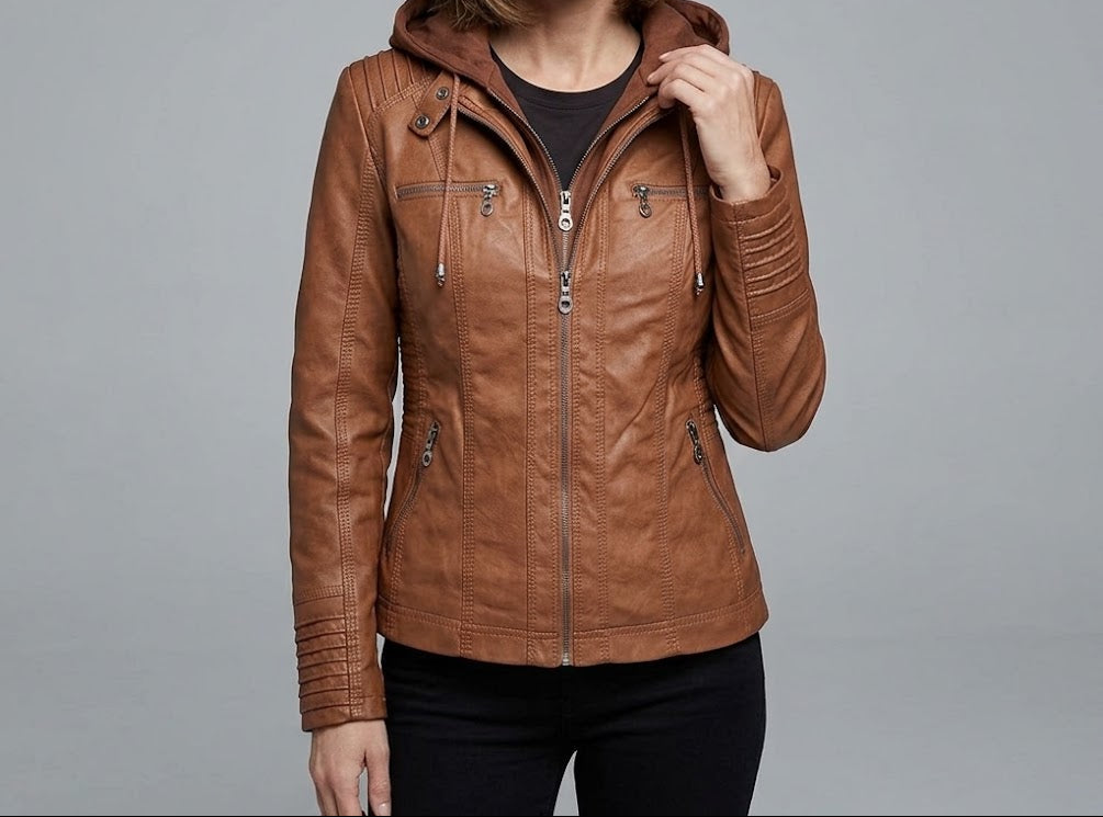 Callista | Hooded Moto Jacket