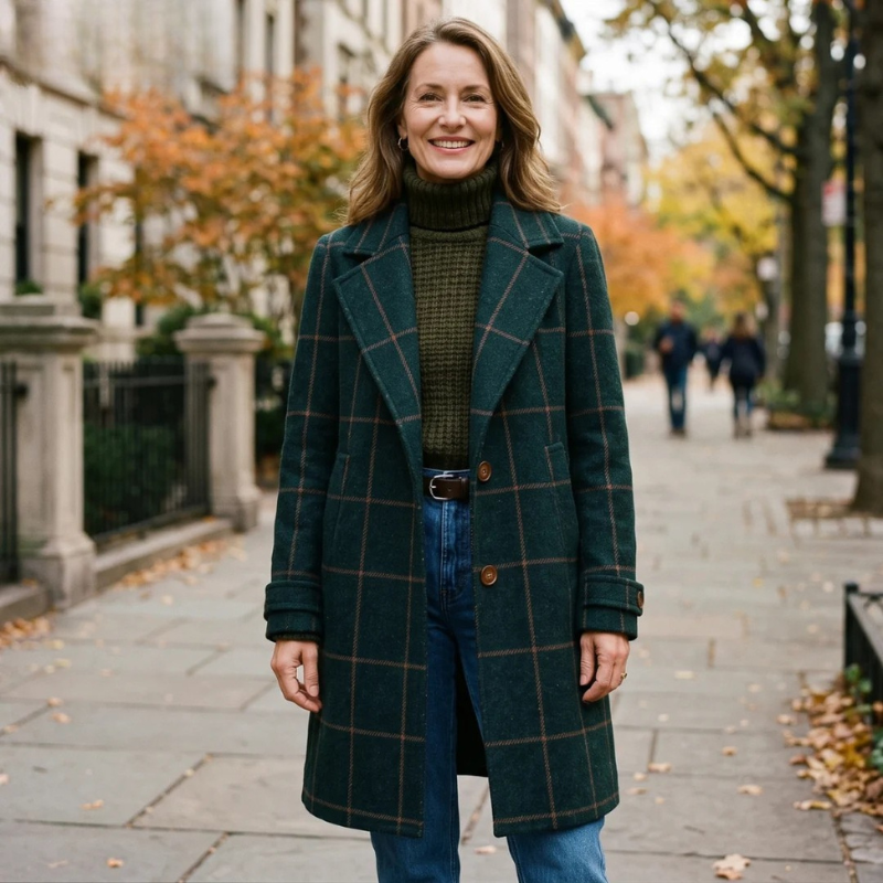 Lauren | Classic Checkered Coat