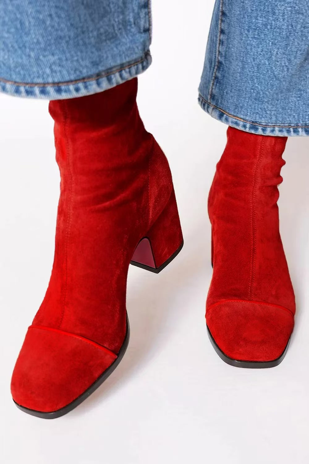 Aubrey | Mid-heel Ankle Boot With Print