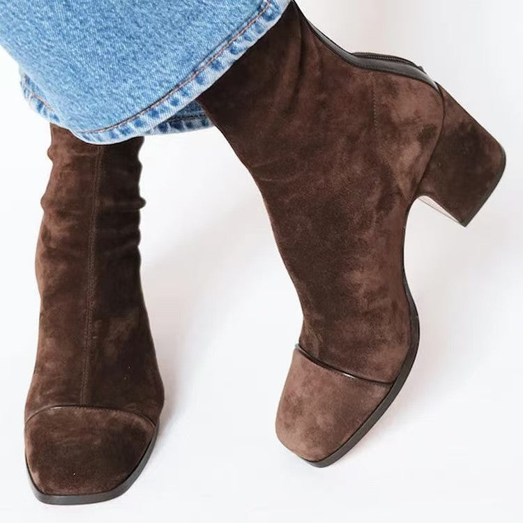 Aubrey | Mid-heel Ankle Boot With Print