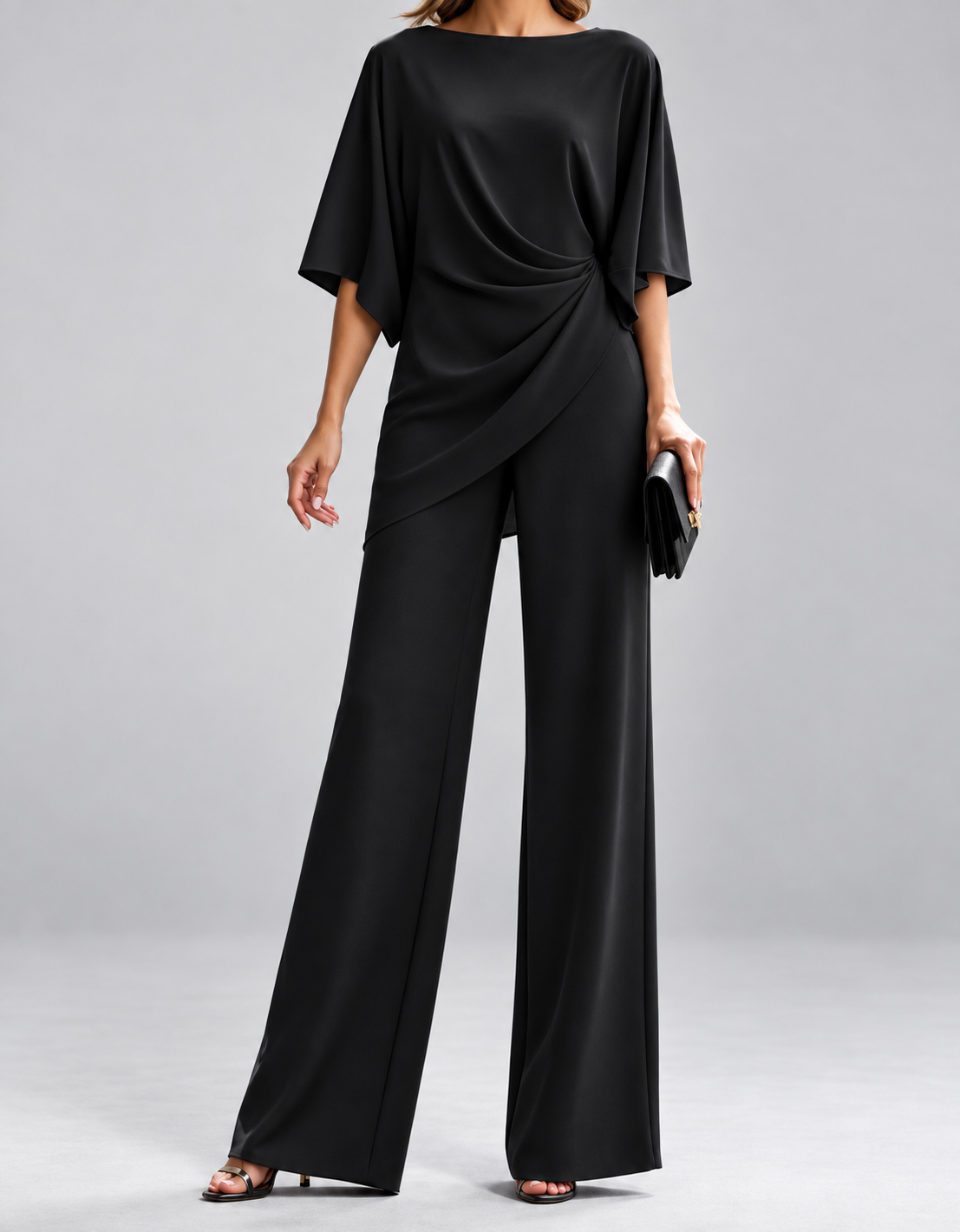 Lorna | Draped Waist Two Piece Set