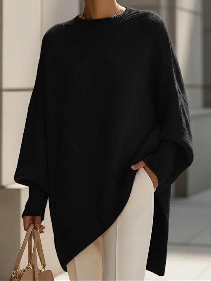 Isolde | Oversized Drape Knit Sweater