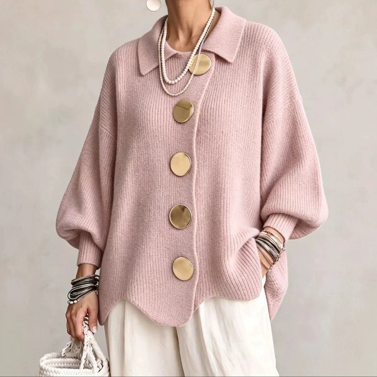 Isa | Oversized Collared Cardigan