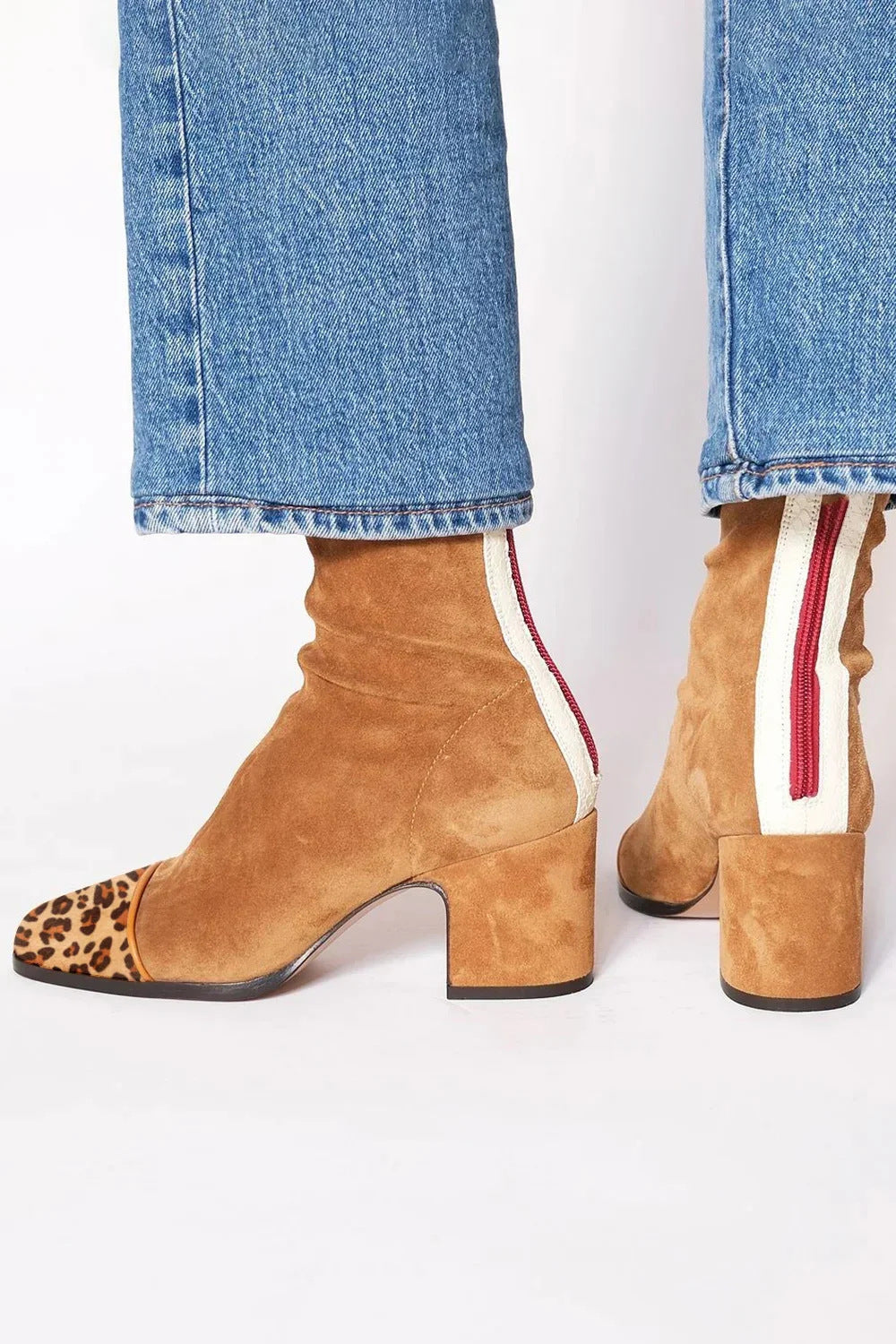 Aubrey | Mid-heel Ankle Boot With Print