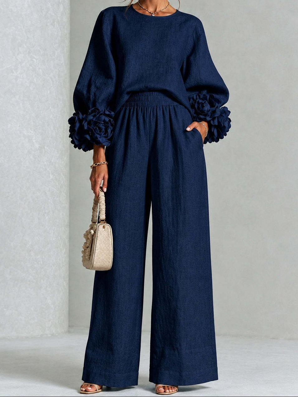 Rosalie | Floral Cuff Two-piece Set