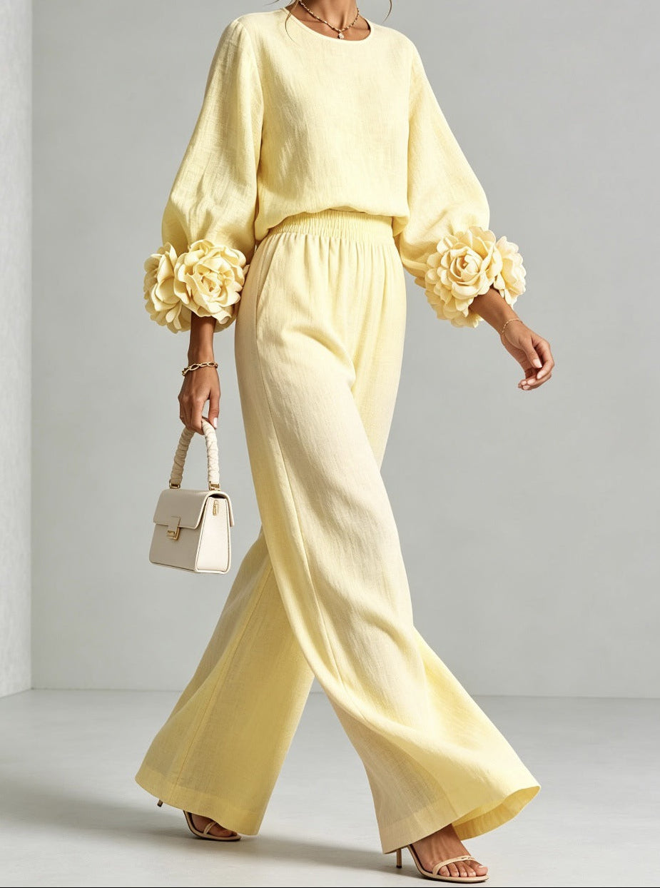 Rosalie | Floral Cuff Two-piece Set