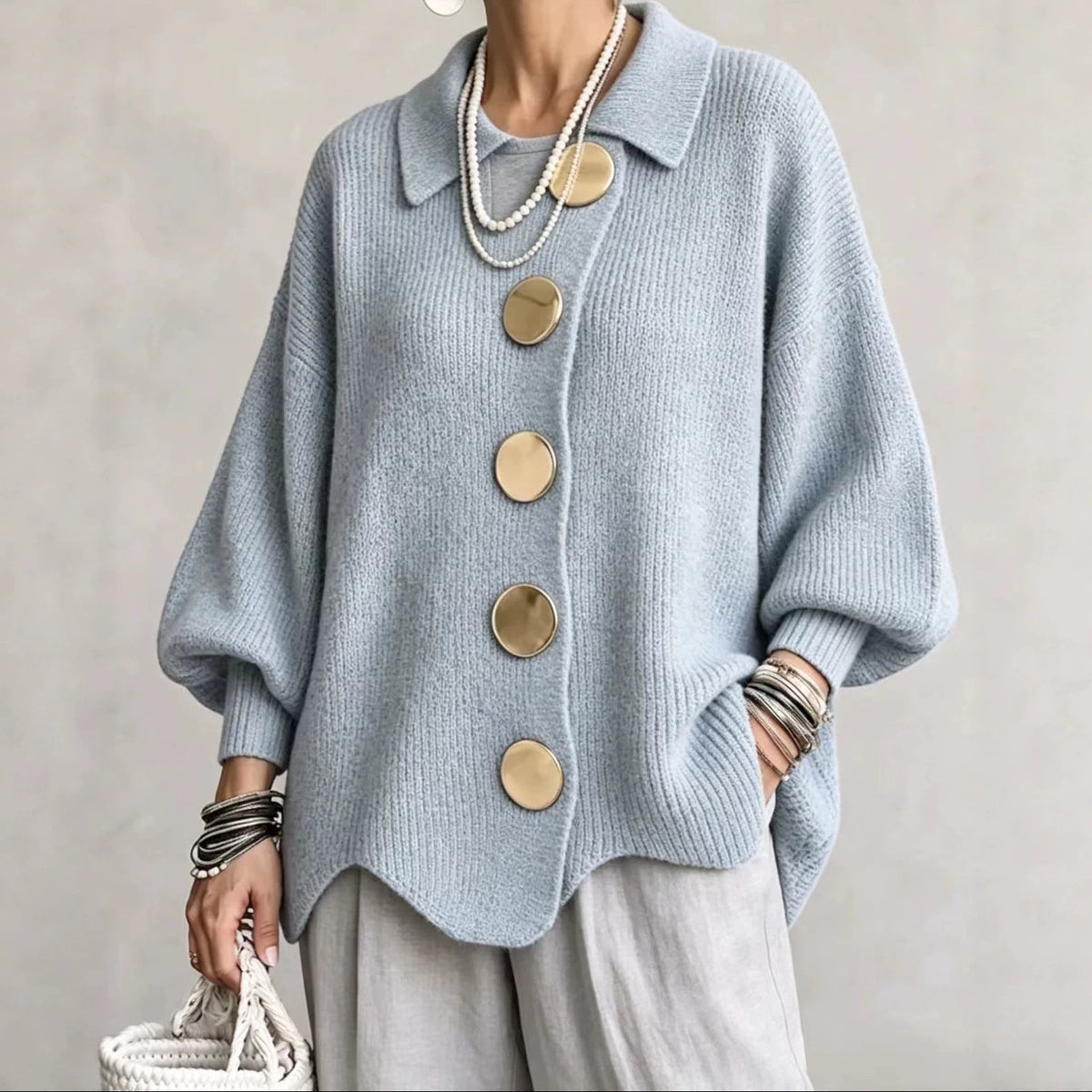 Isa | Oversized Collared Cardigan