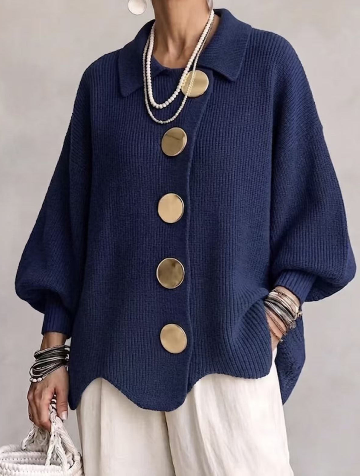 Isa | Oversized Collared Cardigan