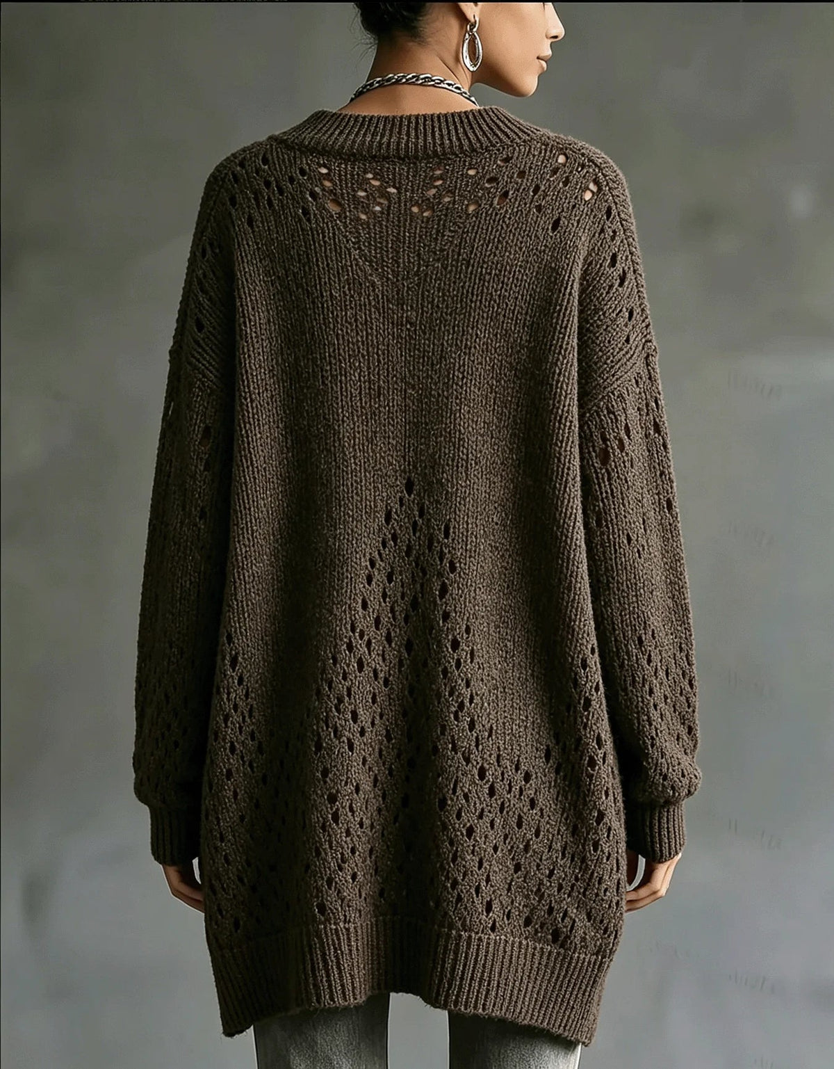 Enid | Open Knit Tunic Sweater