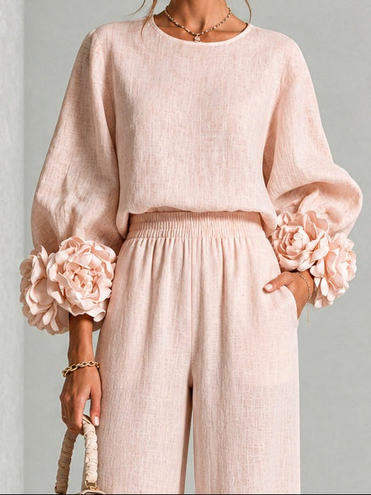 Rosalie | Floral Cuff Two-piece Set
