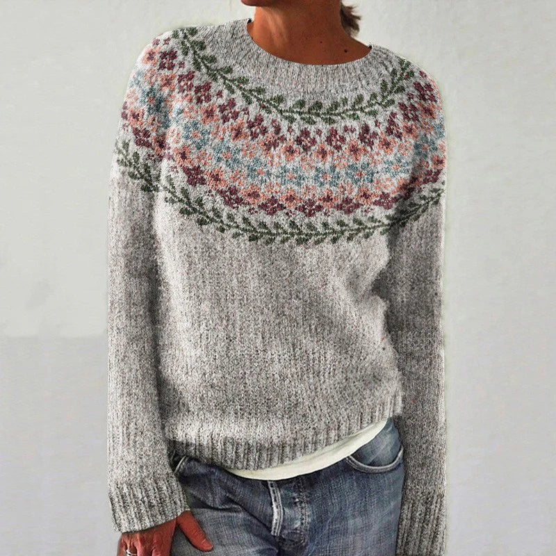 Scarlett - Vintage Floral Knit for Cosy Everyday Comfort