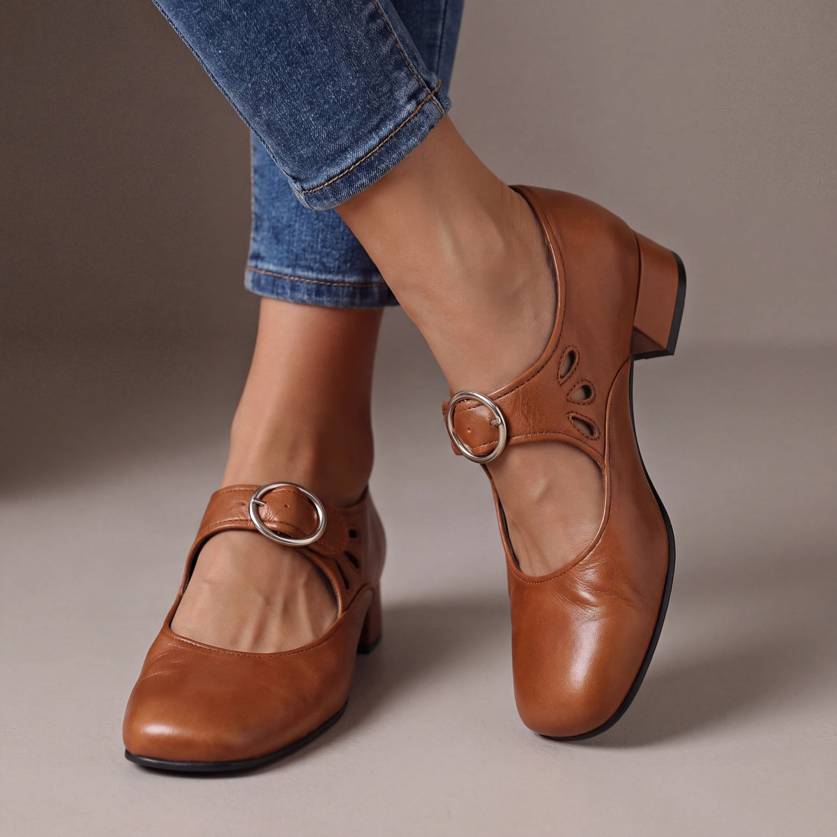 Josephine | Mary Jane Block Heels